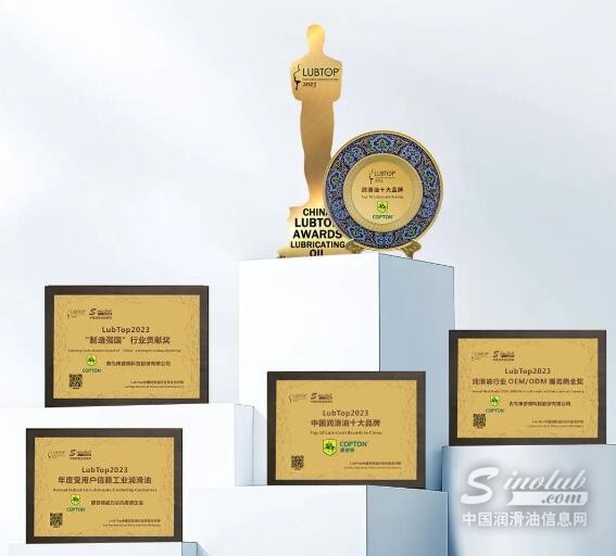 砥砺深耕，载誉前行！康普顿再度荣膺LubTop2023中国润滑油十大品牌等多项大奖
