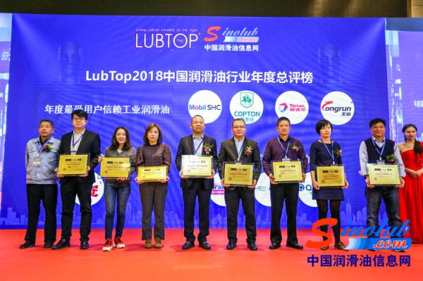 LubTop2018总评榜榜单（工业油、润滑脂、金属加工液）