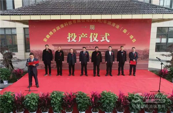 安徽博洋润滑8万吨/年润滑油（脂）项目一期胜利投产