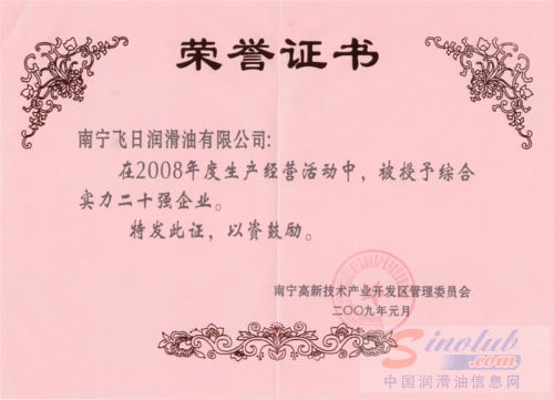 飞日公司荣获综合实力20强，技术创新二等奖