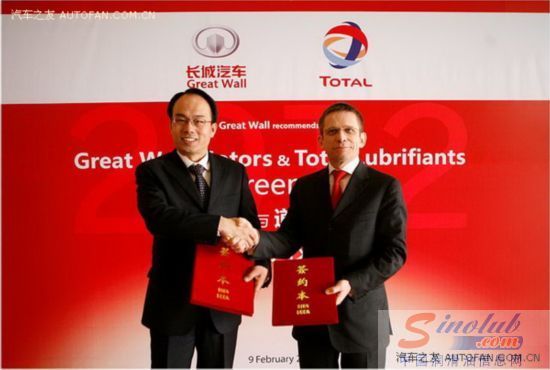 长城汽车与道达尔润滑油签署合作协议