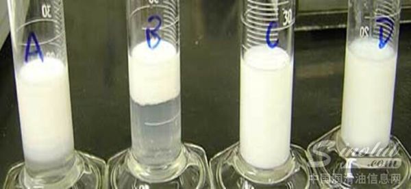 视觉观察法评定乳化液稳定性